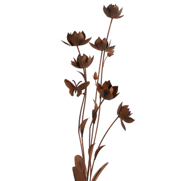 Tuteur fleurs papillon 26x22x113cm