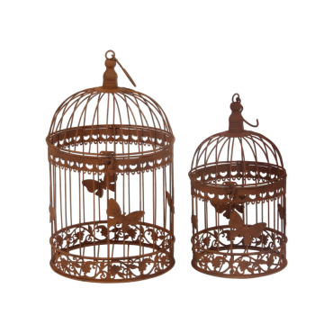 Set 2 cages plantes papillon 25x50cm