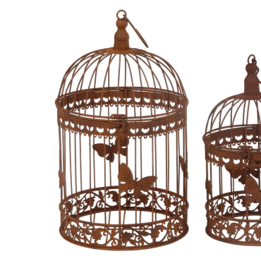 Set 2 cages plantes papillon 25x50cm