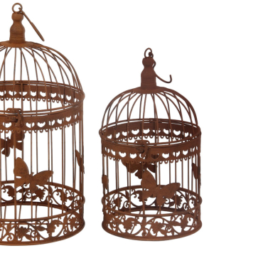 Set 2 cages plantes papillon 25x50cm