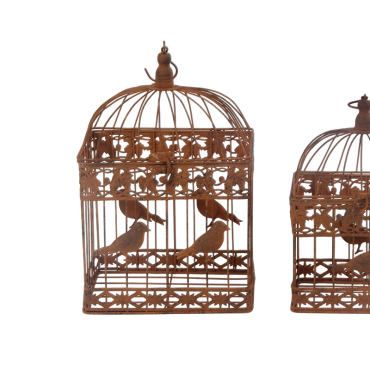 Set 2 cages plantes oiseau 27x19x42cm