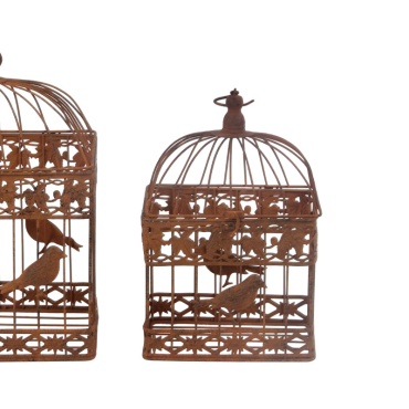 Set 2 cages plantes oiseau 27x19x42cm