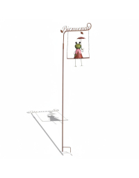 Tuteur grenouille Bienvenue 29x14x146cm