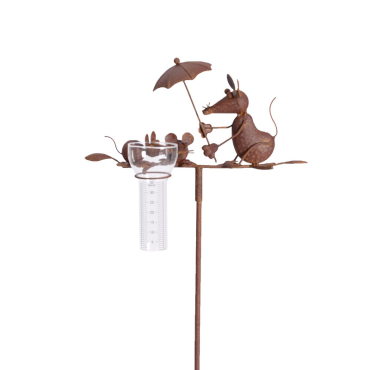 Pluviomètre souris 14x9x47cm