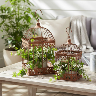 Set 2 cages plantes 19x36cm