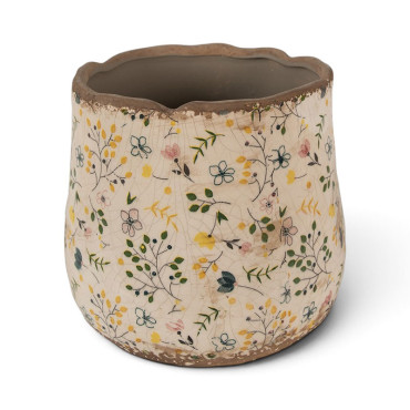 Pot de fleurs multicolore céramique 21x21x19cm