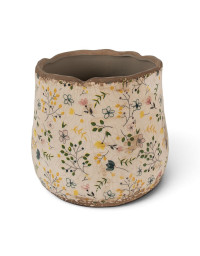 Pot de fleurs multicolore céramique 21x21x19cm