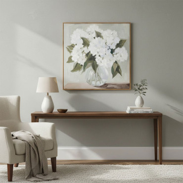 Tableau Peinture Bouquet de Fleurs Toile 80x80cm