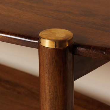 Console Details Elanza Bois de Manguier Laiton 76x130x38cm