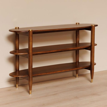 Console Details Elanza Bois de Manguier Laiton 76x130x38cm