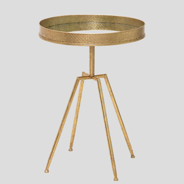 Table d'Appoint Ciara Fer doré 72x50cm