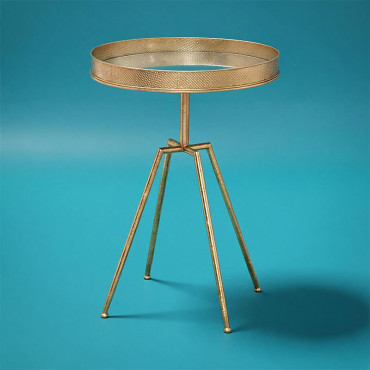 Table d'Appoint Ciara Fer doré 72x50cm