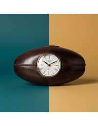 Horloge à poser Ballon de Rugby Cuir 18x34x19cm