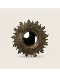 Miroir Convexe Soleil antique Résine 18cm