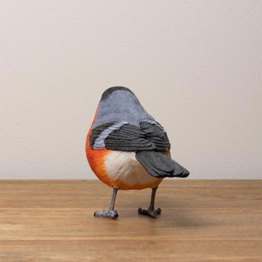 Oiseau pivoine résine 9x5x11cm