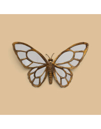 Miroir Papillon doré résine 34x21cm