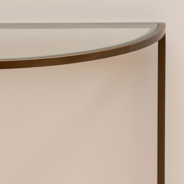 Console Demi Lune Astria Verre 76x70x35cm