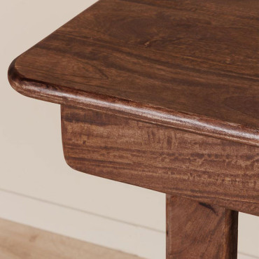Bureau 2 Tiroirs Saori Bois de Manguier 76x135x65cm