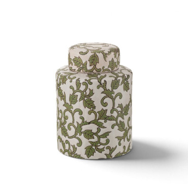 Urne Décorative Yezi Porcelaine Blanche 14x14x19cm