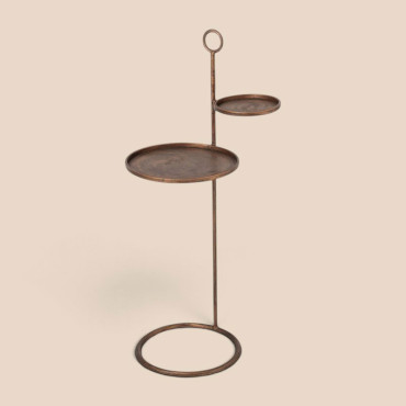 Table d'Appoint Fer Bronze 53x32x95cm