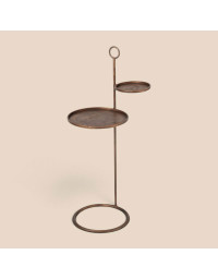Table d'Appoint Fer Bronze 53x32x95cm