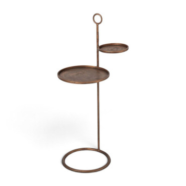 Table d'Appoint Fer Bronze 53x32x95cm