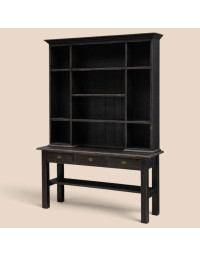 Vaisselier 3 tiroirs Botti Bois de Manguier Noir 221x158x47cm