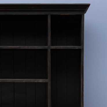 Vaisselier 3 tiroirs Botti Bois de Manguier Noir 221x158x47cm