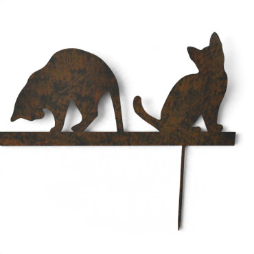 Silhouette chat 60x19 cm