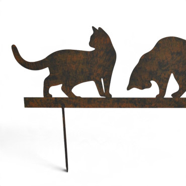 Silhouette chat 60x19 cm