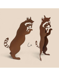 Silhouette 3D raton laveur 41x11x19cm