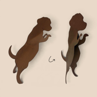 Silhouette 3D Chien 40x11x17cm