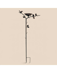 Mangeoire branche oiseau à planter 33x12x100cm