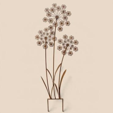 Tuteur déco fleurs 40x6x105cm