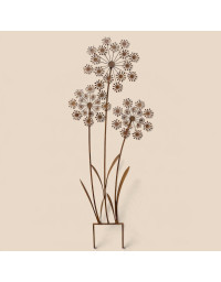 Tuteur déco fleurs 40x6x105cm