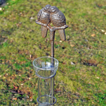 TUTEUR PLUVIOMETRE COUPLE D'OISEAUX