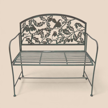 Banc de jardin fleuri 105x45x102