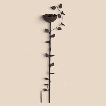 Mangeoire fonte oiseaux à planter 12x19x102cm