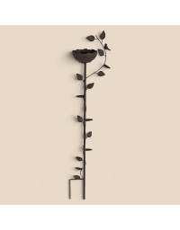 Mangeoire fonte oiseaux à planter 12x19x102cm