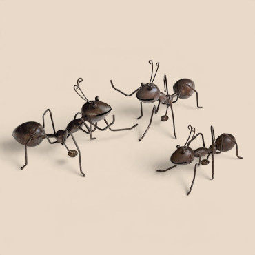 Ensemble 3 Crazy Fourmis fer avec magnet 18x10x9cm