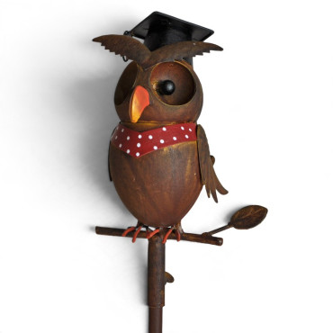 Pluviomètre hibou Savant 13x17x116cm
