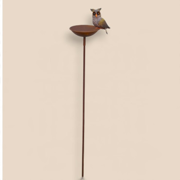 Tuteur mangeoire Hibou 25x17x125 cm