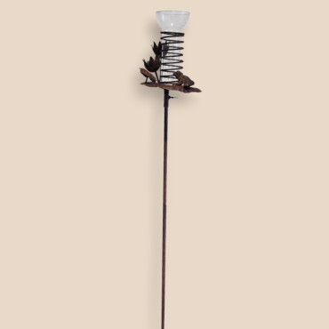Pluviomètre jardin Grenouille 18x17x128 cm