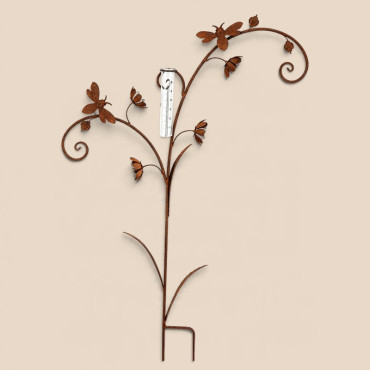 Pluviomètre abeilles fleuries 72x10x117cm