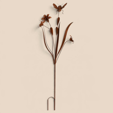 Tuteur fleurs abeille 42x22x125cm