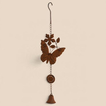 Cloche carillon papillon 17x7x61cm