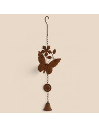 Cloche carillon papillon 17x7x61cm