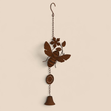 Cloche carillon abeille 18x7x60cm