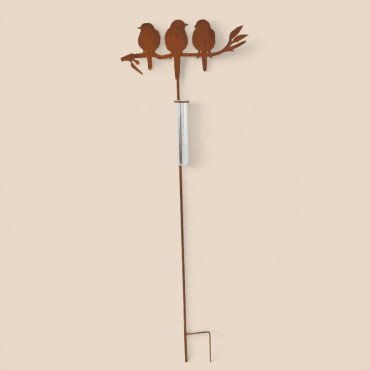 Tuteur pluviomètre jardin oiseaux 35x1x105cm