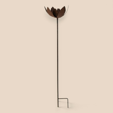 Tuteur fleur fer rouille 21x90cm
